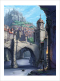 Castle over the Town reproduction procédé giclée par Kyo Nakayama