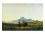 Bohemian Landscape reproduction procédé giclée par Caspar David Friedrich