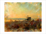 Life Guard Station, Venice Beach, California Giclee Print by Nicolas Hugo