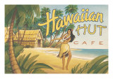Hawaiian Hut Cafe Reproduction procédé giclée par Kerne Erickson