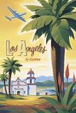 Los Angeles by Clipper Lámina giclée por Kerne Erickson