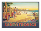 Visit Santa Monica reproduction procédé giclée par Kerne Erickson