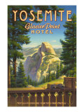 Yosemite, Glacier Point Hotel reproduction procédé giclée par Kerne Erickson