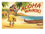 Aloha Waikiki Lámina giclée por Kerne Erickson Aloha Waikiki Lámina giclée por Kerne Erickson