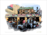 26 Beach Cafe, Venice Beach, California Giclee Print by Nicolas Hugo