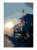 Pier, Venice Beach, California Giclee Print by Steve Ash