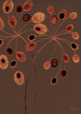 Alan Buckle - Terracotta Bubble Flowers - Reprodüksiyon Alan Buckle - Terracotta Bubble Flowers - Reprodüksiyon