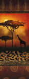 Giraffe at Sunset Art by Nicola Rabbett