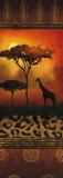 Giraffe at Sunset Poster af Nicola Rabbett Giraffe at Sunset Poster af Nicola Rabbett
