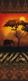 Elephant at Sunset Láminas por Nicola Rabbett