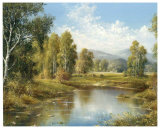River Landscape Poster by H. Buchner