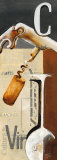 Glamorous Due Verres Póster por Elizabeth Espin