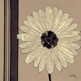 Chic Flower Stripe Póster por Debbie Halliday Chic Flower Stripe Póster por Debbie Halliday