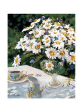 Breakfasting with Daisies Prints by Liliane Fournier