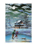 Winter Evening Prints by Hélene Corriveau Winter Evening Prints by Hélene Corriveau
