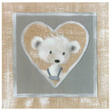 Petit Coeur Bleu Prints by Joëlle Wolff