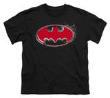 Youth: Batman - Hardcore Noir Bat Logo T-Shirt