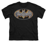 Youth: Batman - Steel Fire Shield T-Shirt