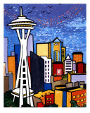 Seattle Space Needle Lámina giclée por Rose Jaimison Seattle Space Needle Lámina giclée por Rose Jaimison