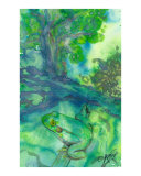Frog On Pond Giclee Print by Kay Cochran