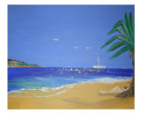 Lady Sunbathing In Greece Giclee Print by Eliz Soteropoulos