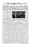 New York Times, January 21, 1945: Roosevelt Sworn in for Fourth Term reproduction procédé giclée