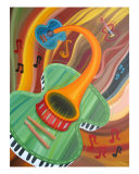 Sesión de improvisación Lámina giclée por Jerry Clovis