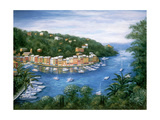 Portofino, A Majestic Panoramic View Giclee Print by Marilyn Dunlap