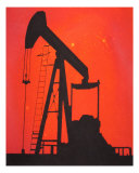Pumping Unit Red Melissa Ryan Giclee Print by Melissa Ryan