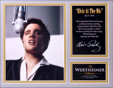 Elvis at the Mic Tryk med passepartout