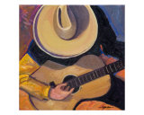 Cowboy Guitar Giclee Print by Rick Kersten