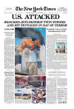 New York Times, September 12, 2001: 9/11 Attacks on New York and DC reproduction procédé giclée