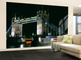 Bridge Lit Up at Night, Tower Bridge, London, England Wall Mural – Large