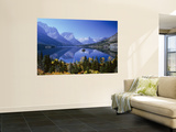 Mountains Reflected in Lake, Glacier National Park, Montana, USA Wall Mural