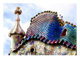Casa Batllo Roof Top, Barcelona, Spain Photographic Print by vincent abbey