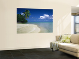 Palm Tree on the Beach, French Polynesia Wall Mural
