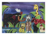 Saint Francis Of Assisi With The Animals Giclee Print by Allison Merriweather