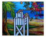 Life Guard In Jamaica Giclee Print by Patti Schermerhorn