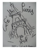 France Je T Aime Giclee Print by Corinne Ertle