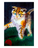 010209 Play Ball With A Louisiana Cat Giclee Print by Garland Oldham