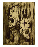 Faces Of Agony Giclee Print by Tom Wrenn