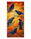 Gossip Column - Crows Giclee Print by Marion Rose