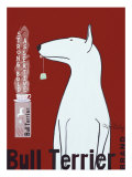 Bull Terrier bebiendo té Lámina giclée por Ken Bailey Bull Terrier bebiendo té Lámina giclée por Ken Bailey