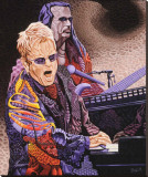 Elton John Stretched Canvas Print by Ingrid Black