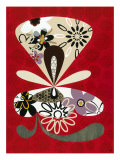 Flowers in Flight II Lámina giclée por Mary Calkins