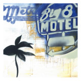 Big 8 Motel Giclee Print by David Dauncey