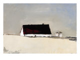 Big Barn and Silos Giclee Print by Sandra Pratt