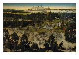 Hunt in Honor of Charles V Against the Background of Torgau Castle Lámina giclée por Lucas Cranach the Elder