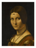 Portrait d'une dame de la cour de Milan, dit à tort "la belle ferronnière" Giclee Print by Léonard de Vinci