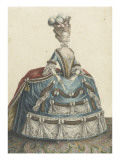 Robe de cour pendant l'hiver à Versailles sous Louis XVI Giclée-Druck von Etienne Claude Voysard